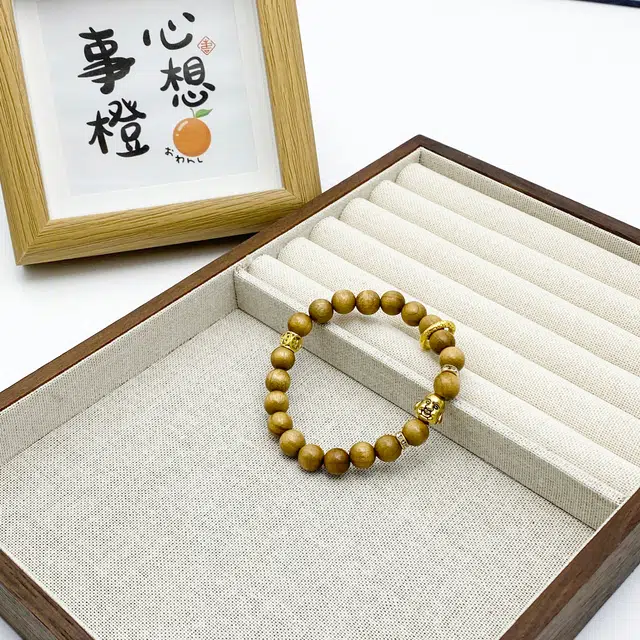 弘浪 国潮新中式小众原创招财如意藏式转运圆满 招财纳福 祥瑞赐福转运 中国风 福禄吉祥财源广进 八方来财 檀木 手串 男女同款情侣款