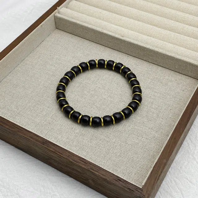 弘浪 新中式国潮简约百搭高级精致绕指柔盘玩时尚逛街出行上学考试考研成功上岸多财多福顺利招财纳福好运 菩提根 手串 男女同款情侣款