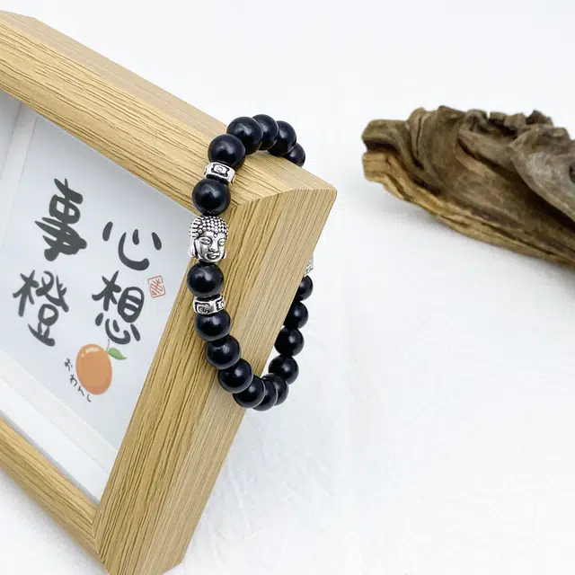 弘浪 好运莲莲 有钱花水逆退散中式国潮本命年转运珠温婉大气诸事顺遂财源滚滚平安健康 黑檀 手串 男女同款情侣款