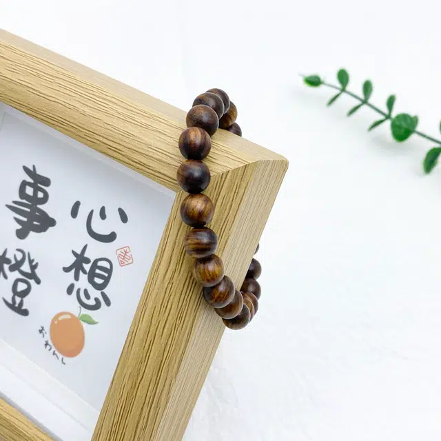 弘浪 锦上添花财源滚滚新中式老型佛珠文玩念珠诸事顺利平安招财纳福财源广进单圈简约小众国风设计#好运 黑檀 手串 男女同款情侣款