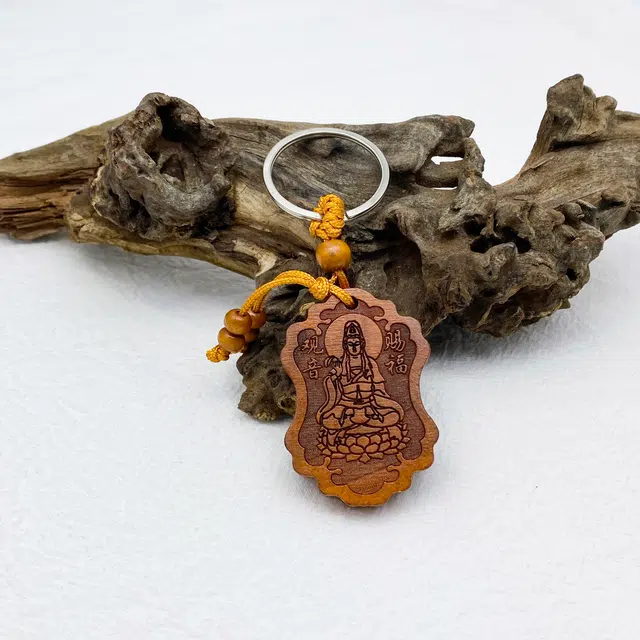 弘浪 雕刻出入平安汽车内饰木雕随身小配件国潮盘玩中式小众吉祥如意招财纳福 平安顺遂#好运#平安 桃木 挂件 男女同款情侣款