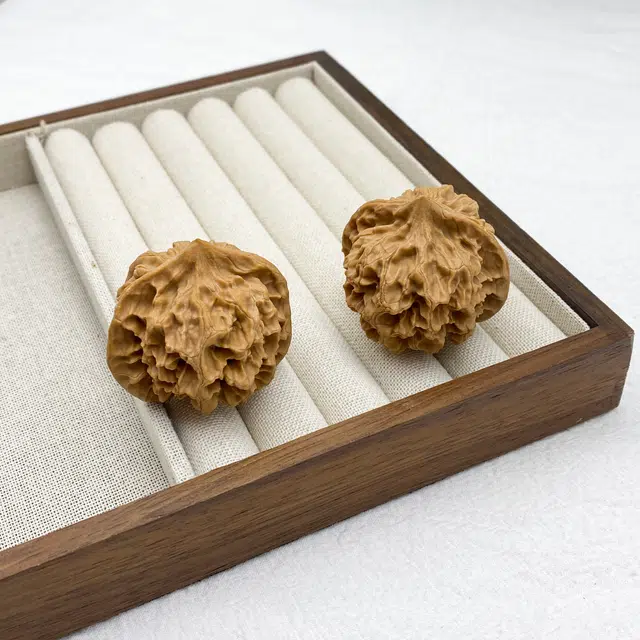 弘浪 新中式国潮诸事顺利时来运转 入门级八方来财甄选一对 手工打底国潮盘玩本命年工艺 招财纳福#好运 文玩核桃 把件 男女同款情侣款