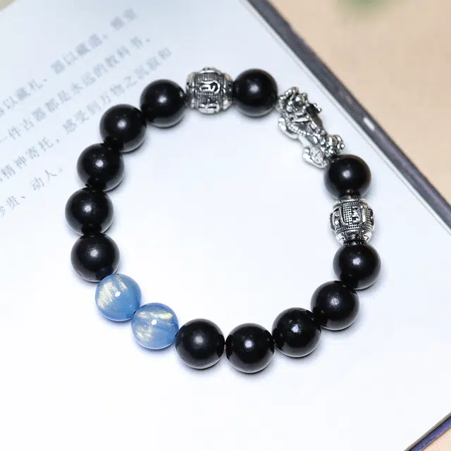 【福庙流通处】 弘浪 复古新中式国风进宝貔貅纳福时来运转八方来财高级感气质小众设计转运珠 黑檀 手串 男女同款情侣款