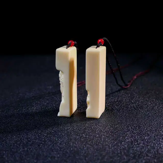 【相爱到白头】 弘浪 新中式国潮精美工艺佛教文化神圣象征心上人意中人好运甜蜜雕刻招财纳福八方来财再造 象牙果 项链 男女同款情侣款