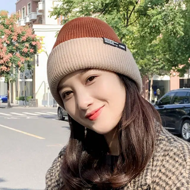 优幽兰 大头围防风防寒加厚保暖护耳双面戴高级感 绒线帽 男女同款情侣款