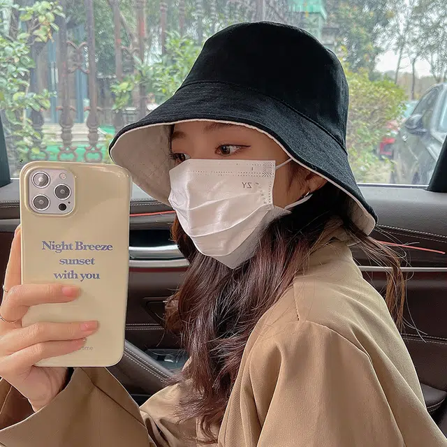 优幽兰 气双面可戴户外出行街头潮流休闲校园慵懒风穿搭 棉 渔夫帽 男女同款情侣款