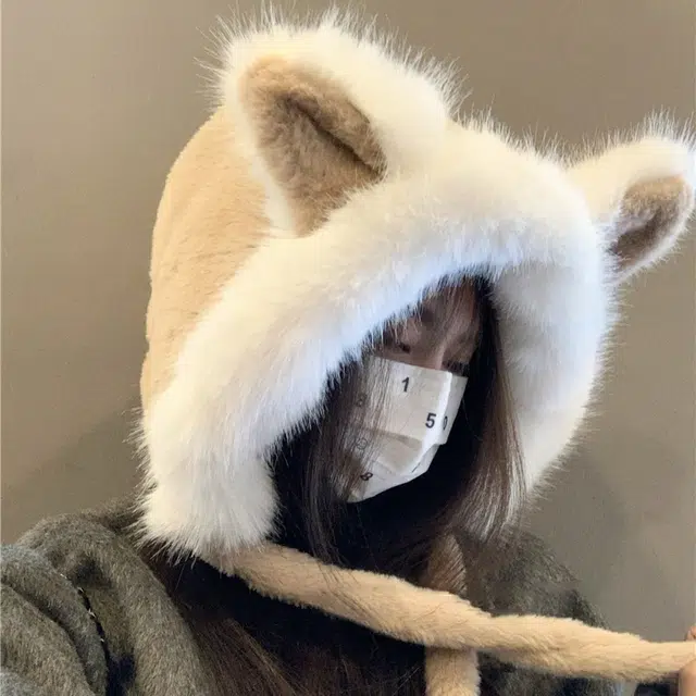 优幽兰 高级感小众 大头围设计感加厚 防寒保暖护耳 甜美可爱穿搭 毛绒 绒线帽 女款