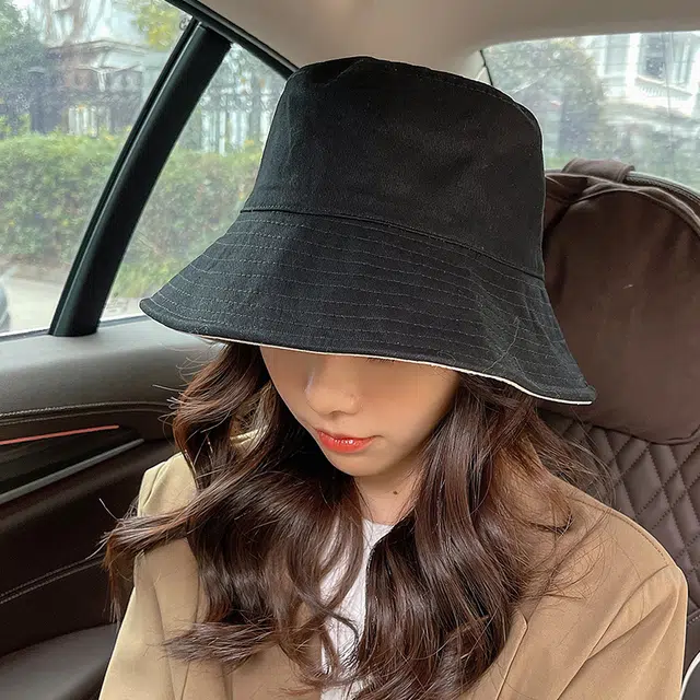 优幽兰 气双面可戴户外出行街头潮流休闲校园慵懒风穿搭 棉 渔夫帽 男女同款情侣款