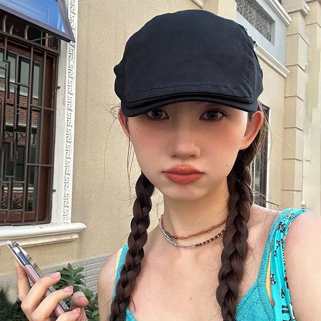 优幽兰 韩版显脸小防风防寒保暖纯色高级感 贝雷帽 男女同款情侣款