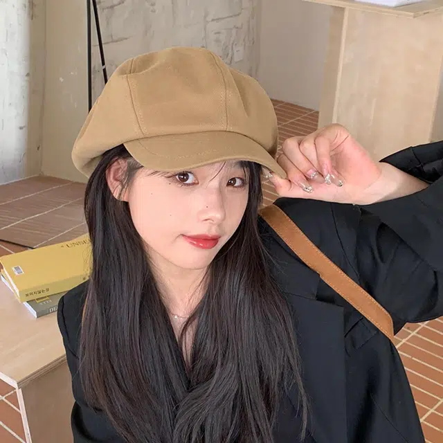 优幽兰 显脸小 防风防寒保暖 纯色 高级感小众 贝雷帽 女款