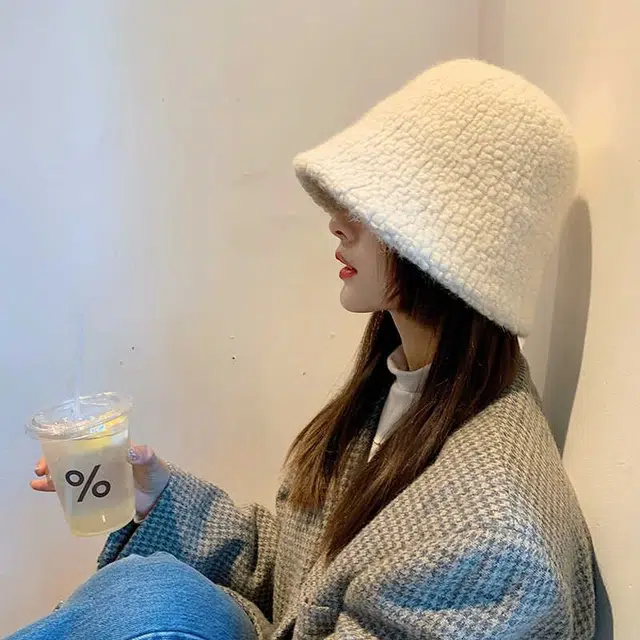 优幽兰 时尚百搭可爱卡通帽子女秋冬季骑车防风防寒加厚毛绒保暖护耳神器套头围巾一体口罩围脖雷锋 锦纶 绒线帽 女款