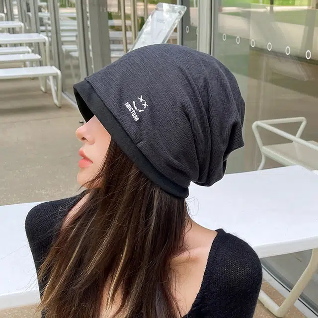 优幽兰 韩版显脸小 纯色防风包头 保暖高级感小众穿搭 绒线帽 女款