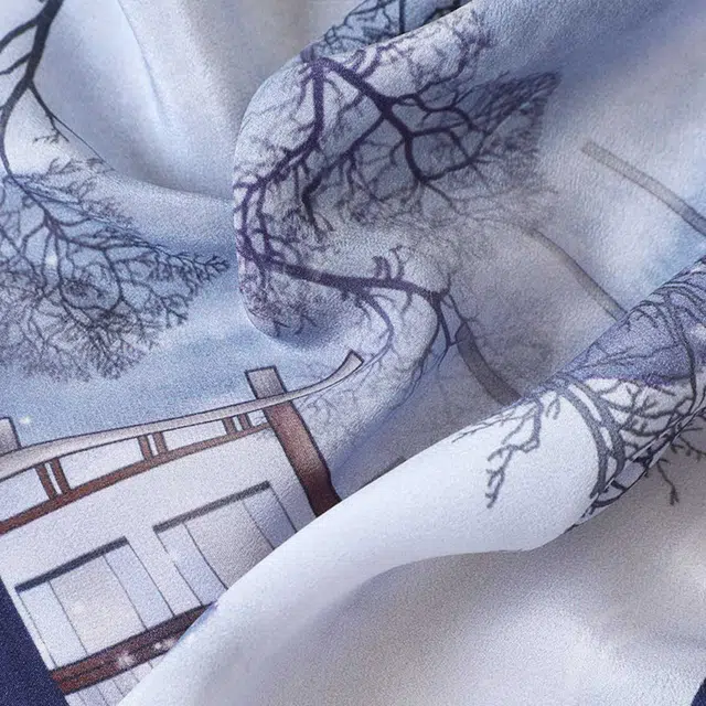 优幽兰 小众时尚百搭高级感气质优雅长条真丝四季通用防晒休闲舒适温柔淑女风穿搭 桑蚕丝 丝巾披肩围巾纱巾 女款