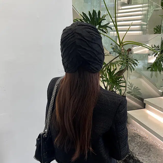 优幽兰帽子女高中生韩版显脸小水桶帽日系百搭渔夫帽高级感大头围帽子女秋冬季防风防寒加厚保暖冷帽闺蜜韩系穿搭