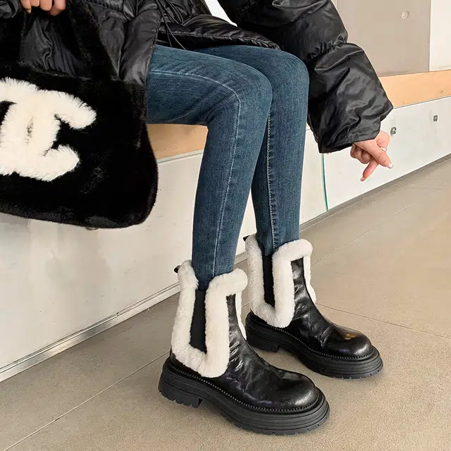 五九丹七 显瘦时尚百搭 短筒 切尔西靴 女款