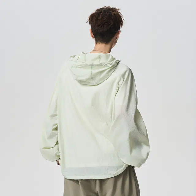 加菲猫家族 美式休闲品牌字母冰丝凉感轻薄透气连帽防晒服 男女同款
