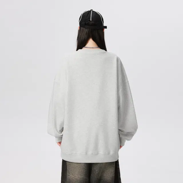 加菲猫家族 美式复古高街潮流基础款纯色简约休闲百搭户外运动通勤舒适透气落肩套头宽松学生党长袖卫衣 男女同款