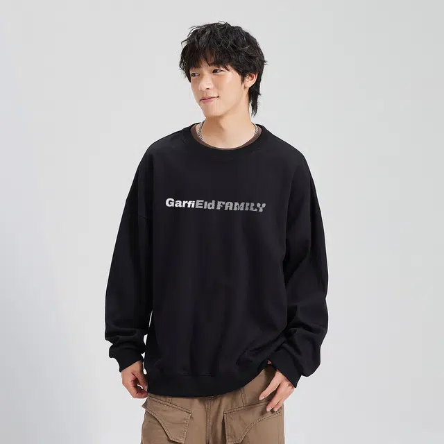 加菲猫家族 美式高街时尚潮流趣味印花设计宽松百搭休闲卫衣 男女同款