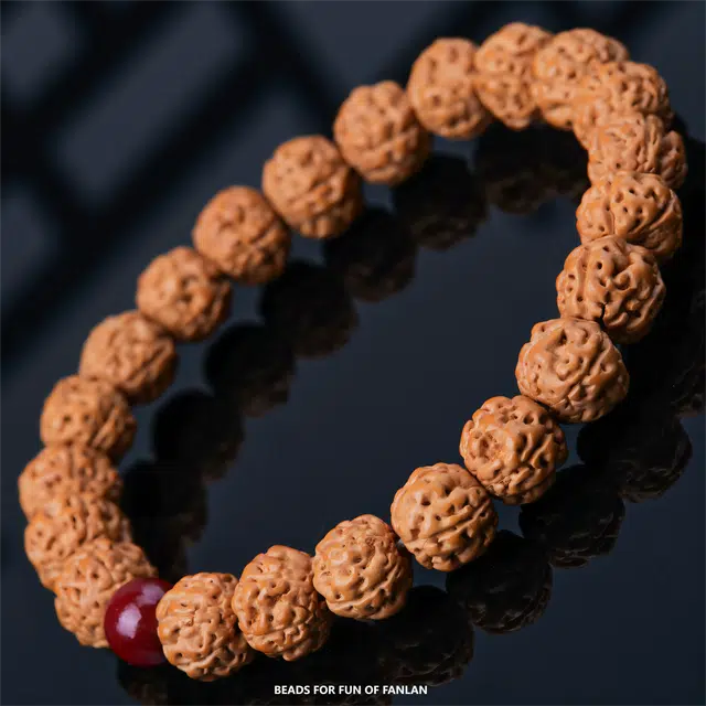 梵澜 双龙纹佛珠手持 转运珠念珠盘玩手把件 复古中式国潮设计文玩 金刚菩提 菩提手串 男女同款情侣款