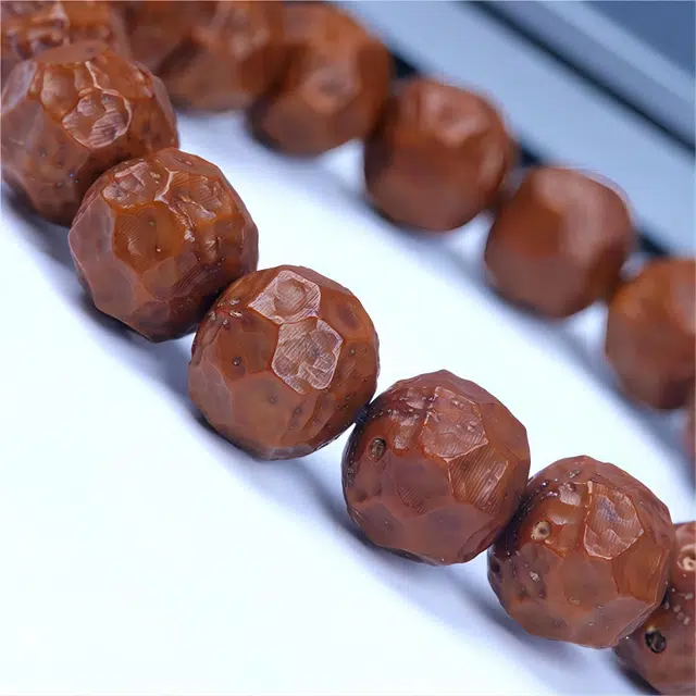 梵澜 小众设计感棱角分明文玩手把件 无相佛珠单圈念珠手饰 紫金鼠 菩提类手串 男女同款情侣款