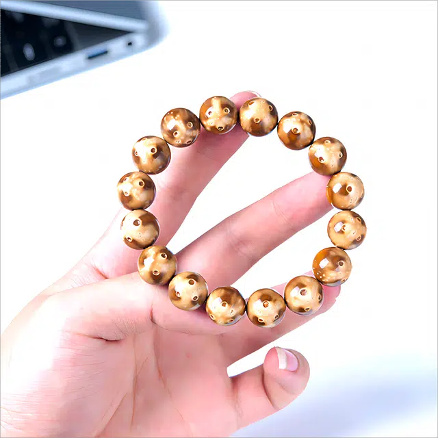 梵澜 熊猫高油高密盘玩 油润光亮正圆佛珠转运念珠文玩 紫金鼠 菩提类手串 男女同款情侣款