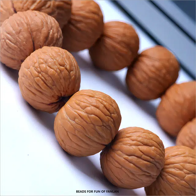 梵澜 复古国潮盘玩手把件 小众设计感立体纹文玩 简约百搭手饰 猴头核桃 手串 男女同款情侣款