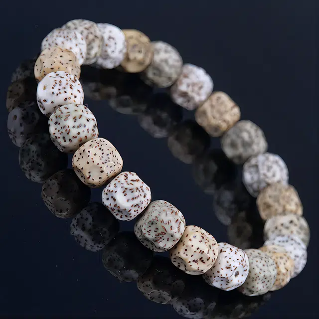 梵澜 多彩无相盘玩手把件  高密度高抛文玩 多巴胺 时尚白百搭手饰 星月菩提 菩提类手串 男女同款情侣款