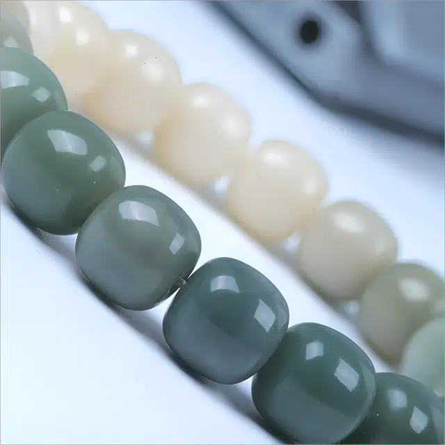 梵澜 手持念珠单圈盘玩串珠 只此青绿时尚百搭手饰 复古中式文玩手把件 菩提根 菩提类手串 男女同款情侣款 礼盒装