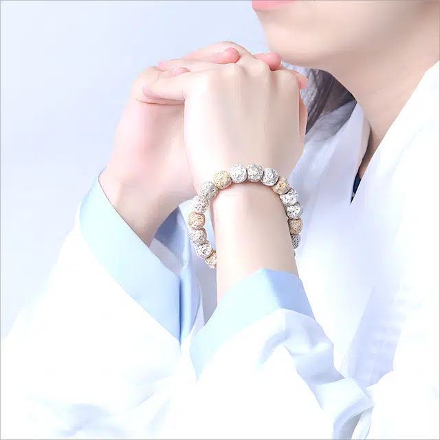 梵澜 多彩无相盘玩手把件  高密度高抛文玩 多巴胺 时尚白百搭手饰 星月菩提 菩提类手串 男女同款情侣款