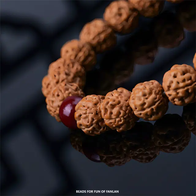 梵澜 双龙纹佛珠手持 转运珠念珠盘玩手把件 复古中式国潮设计文玩 金刚菩提 菩提手串 男女同款情侣款