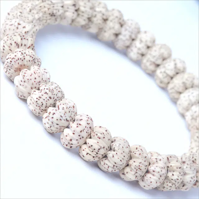 梵澜 海南原生态佛珠盘玩手把件 高密精雕莲花文玩  国风转运念珠单圈手饰 星月菩提 菩提类手串 男女同款情侣款 礼盒