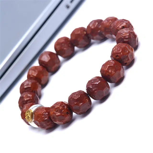 梵澜 无相雕刻高油高密古风文玩 盘玩新中式国潮转运手把件 十二生肖本命年国风手饰 紫金鼠 手串 男女同款情侣款 礼盒装