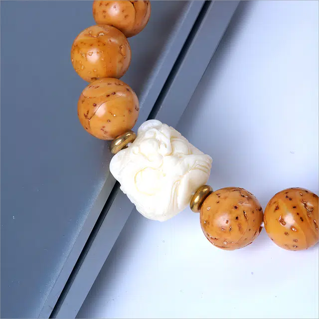 梵澜 国潮复古莲花文玩 国风转运珠流苏设计盘玩手把件 时尚百搭手饰 其他菩提类 手串 男女同款情侣款 礼盒