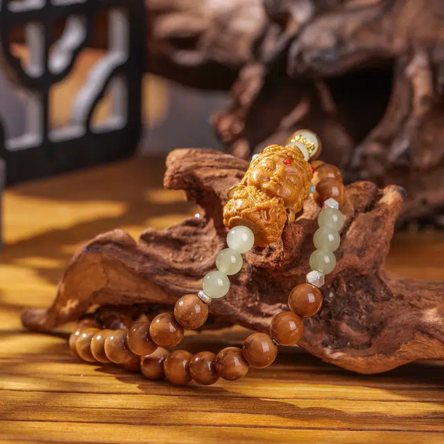 梵澜 念珠老型珠国风转运手持 雕刻度母设计盘玩手把件 中式国潮文玩手饰 库克 菩提类手串 男女同款情侣款