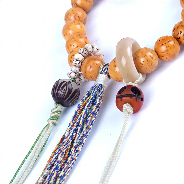 梵澜 国潮复古莲花文玩 国风转运珠流苏设计盘玩手把件 时尚百搭手饰 其他菩提类 手串 男女同款情侣款 礼盒