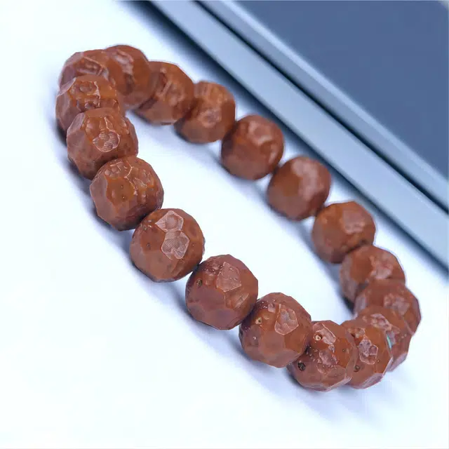 梵澜 小众设计感棱角分明文玩手把件 无相佛珠单圈念珠手饰 紫金鼠 菩提类手串 男女同款情侣款