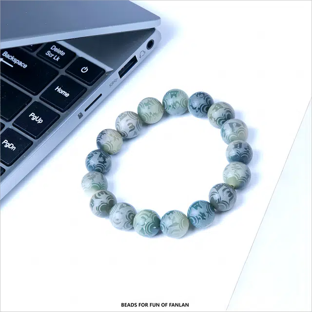 梵澜 六字真言佛珠 中国风转运念珠 高油高密盘玩手把件 简约百搭手饰 菩提根 菩提类手串 男女同款情侣款