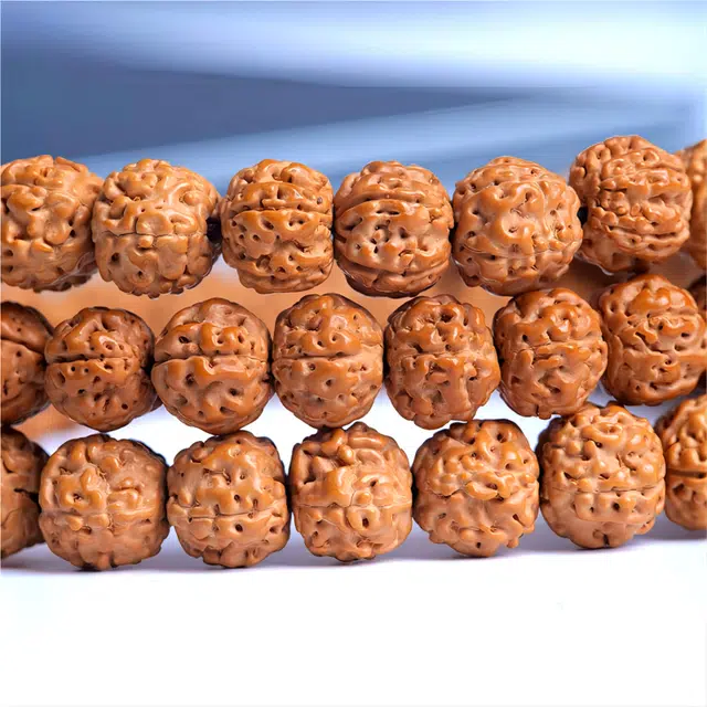 梵澜 龙鳞纹佛珠文玩手把件 复古中式国潮 满肉单圈念珠手饰 金刚菩提 菩提手串 男女同款情侣款 礼盒