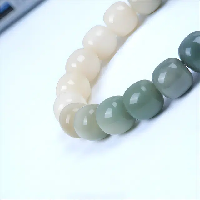 梵澜 手持念珠单圈盘玩串珠 只此青绿时尚百搭手饰 复古中式文玩手把件 菩提根 菩提类手串 男女同款情侣款 礼盒装