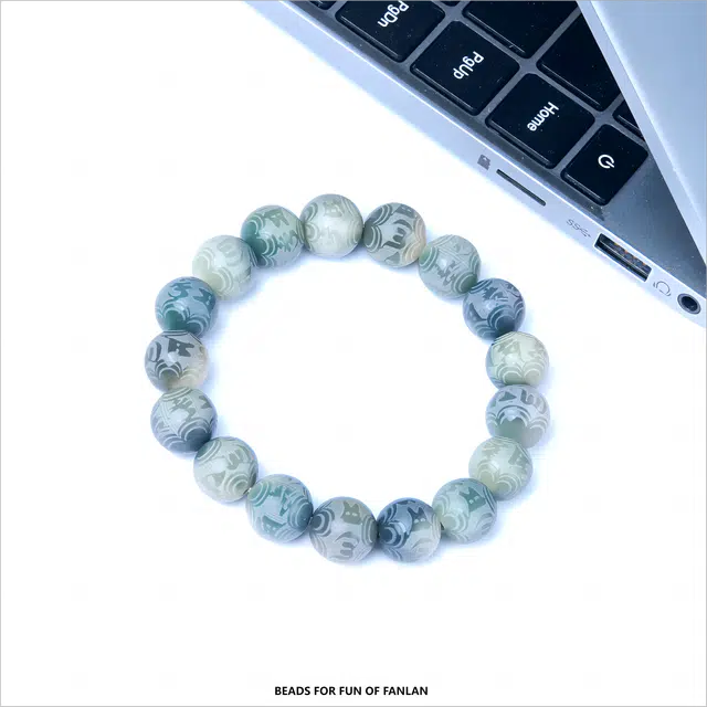 梵澜 六字真言佛珠 中国风转运念珠 高油高密盘玩手把件 简约百搭手饰 菩提根 菩提类手串 男女同款情侣款