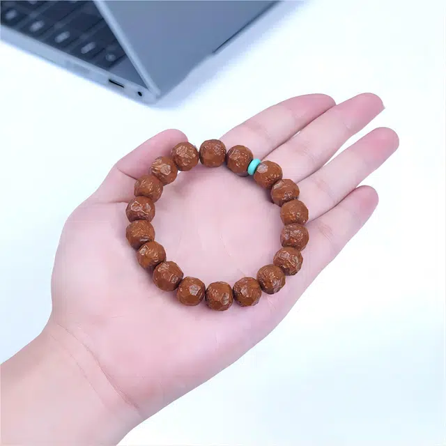 梵澜 小众设计感棱角分明文玩手把件 无相佛珠单圈念珠手饰 紫金鼠 菩提类手串 男女同款情侣款