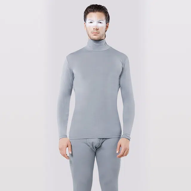帕兰朵 青少年德绒发热初高中学生中高领秋衣打底衫长袖保暖上装 男女同款