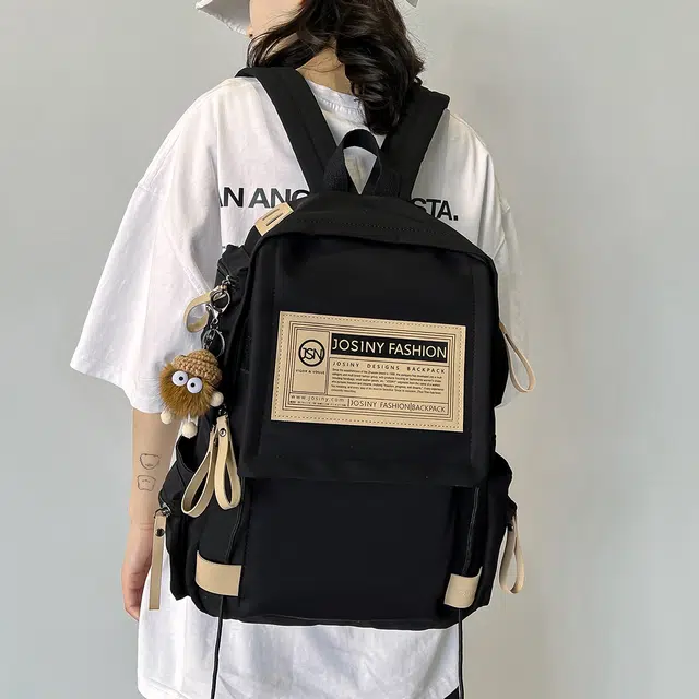 卓诗尼 时尚潮流百搭高级通勤 织物 双肩包 常规 女款 多色
