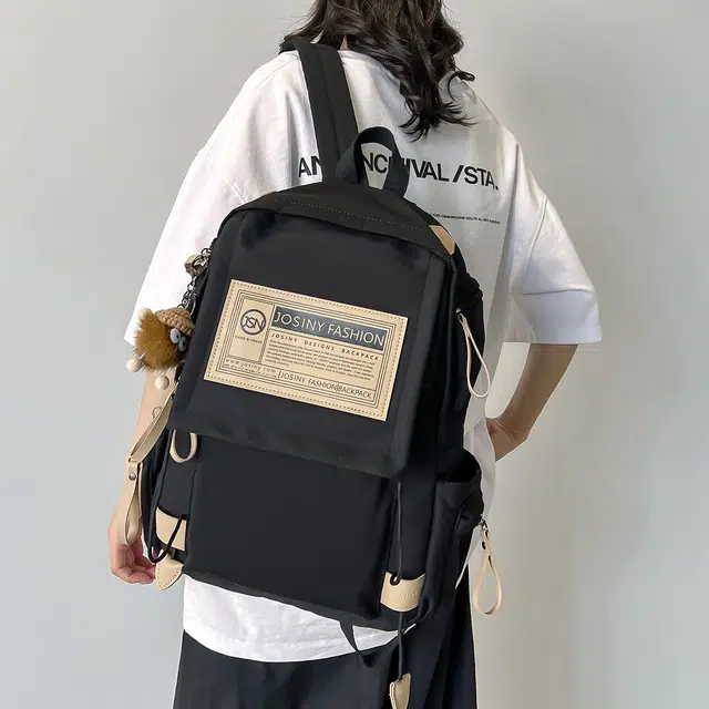 卓诗尼 时尚潮流百搭高级通勤 织物 双肩包 常规 女款 多色