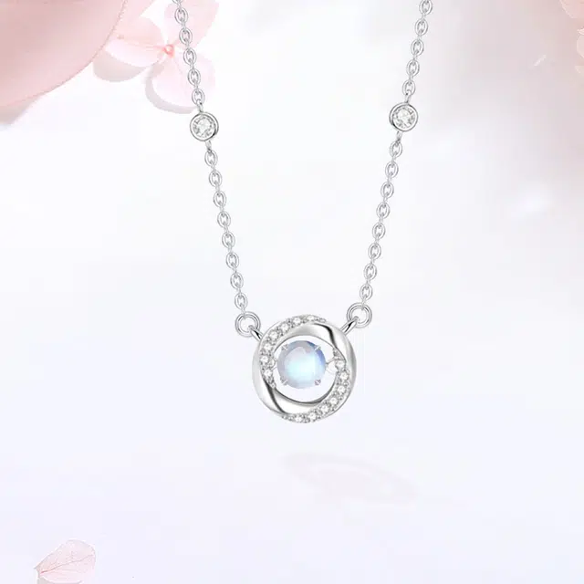 【高品质】 金师傅 莫比乌斯锁骨链 无限爱意跳动的心 浪漫梦幻时尚精致气质优雅甜美 小众轻奢设计高级#好运 玻璃猫眼 项链 女款