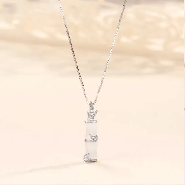 【S999足银|精选高品质】 金师傅 节节高升锁骨链 前程似锦 学业事业顺利上岸转运 新中式国潮气质优雅小众高级#好运 玻璃猫眼 项链 女款