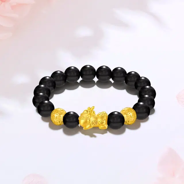 【S999足银|甄选高品质】 金师傅 招财纳福貔貅系列 财运亨通时来运转 新中式国潮气质简约百搭 小众轻奢高级 檀木 手串 男女同款情侣款