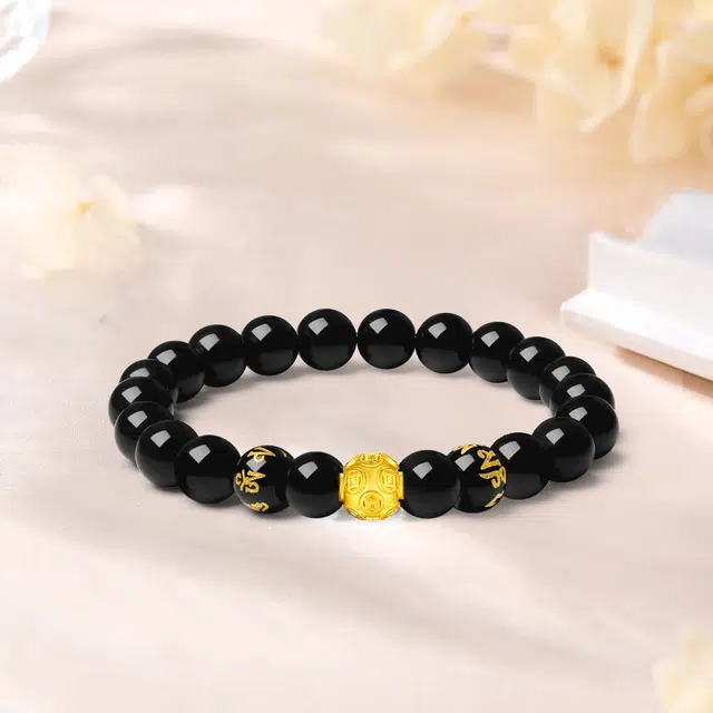 【999金珠|限量赠·最佳爸爸证|高品质】 金师傅 六字箴言金钱珠 招财纳福财运亨通时来运转新中式国潮高级 玛瑙 手串 男女同款情侣款