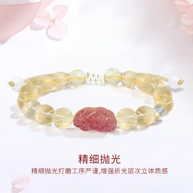 【财源滚滚好运来】 金师傅 招财貔貅 早日暴富 新中式国风小众简约时尚百搭高级感 上岸转运珠 水晶 手链 男女同款情侣款