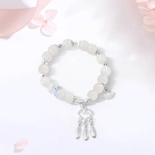 【甄选高品质】 金师傅 蝴蝶平安流苏串珠 吉祥如意 平安喜乐 森系小清新时尚精致气质简约百搭 小众轻奢高级#好运 琉璃 手串 女款
